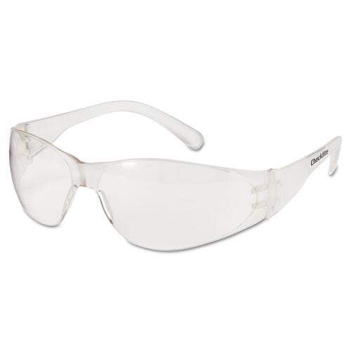 MCR Safety - Checklite Safety Glasses, Clear Frame, Clear Lens