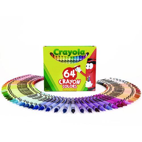 Crayola - Classic Color Crayons in Flip-Top Pack with Sharpener, 64 Colors/Pack