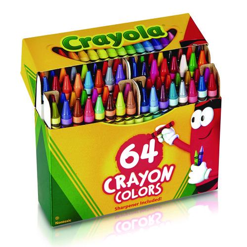 Crayola - Classic Color Crayons in Flip-Top Pack with Sharpener, 64 Colors/Pack