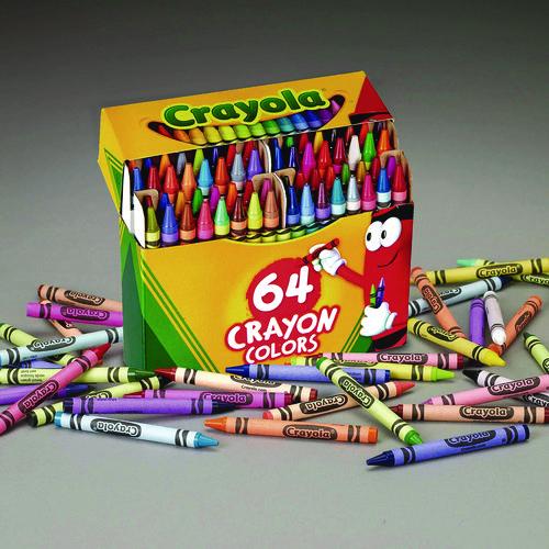 Crayola - Classic Color Crayons in Flip-Top Pack with Sharpener, 64 Colors/Pack