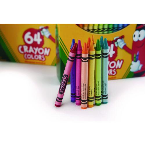 Crayola - Classic Color Crayons in Flip-Top Pack with Sharpener, 64 Colors/Pack