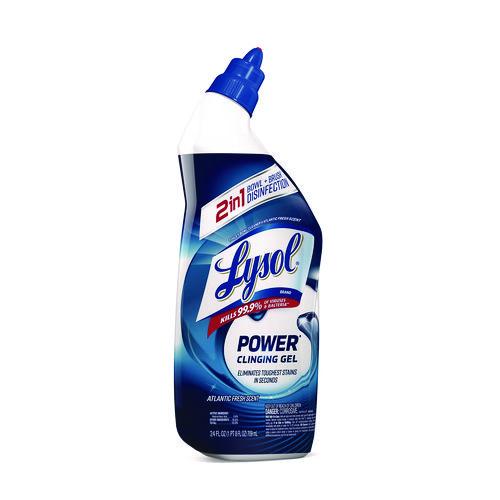 Lysol - Disinfectant Toilet Bowl Cleaner, Atlantic Fresh, 24 oz Bottle, 9/Carton
