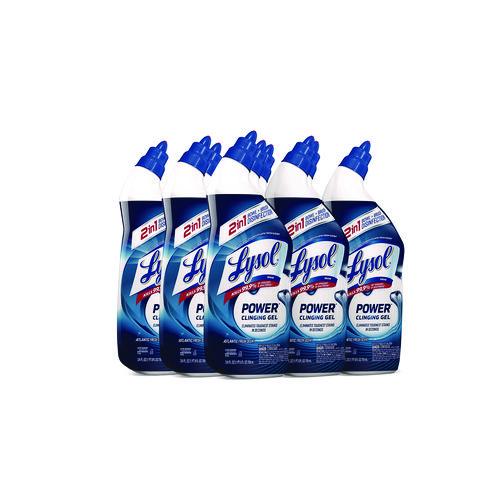 Lysol - Disinfectant Toilet Bowl Cleaner, Atlantic Fresh, 24 oz Bottle, 9/Carton