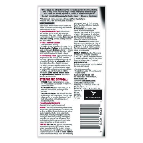 Lysol - Disinfectant Toilet Bowl Cleaner w/Lime/Rust Remover, Atlantic Fresh, 24 oz