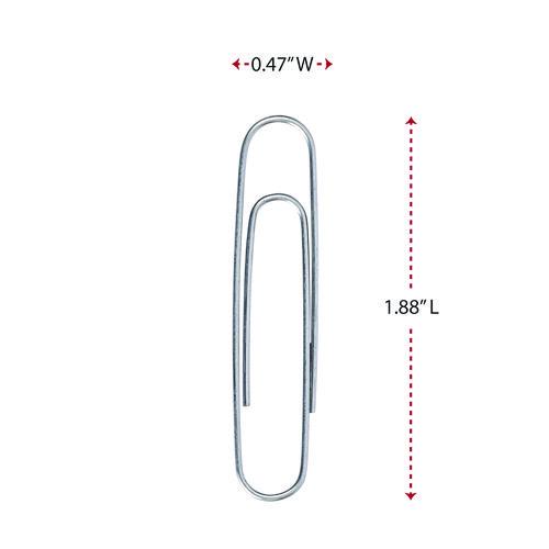 Universal- Paper Clips, Jumbo, Smooth, Silver, 100 Clips/Box, 10 Boxes/Pack