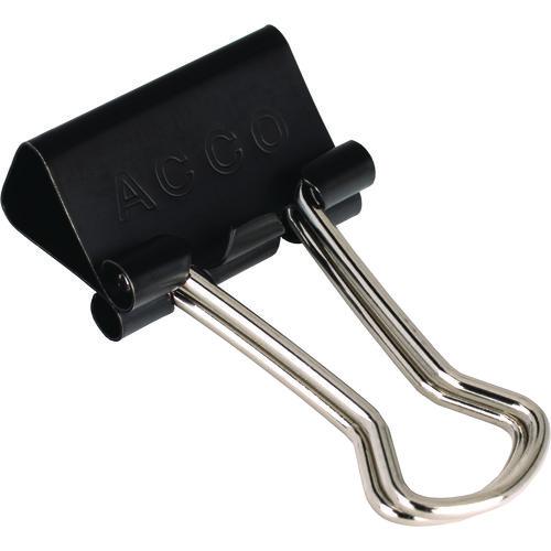 Acco - Binder Clips, Mini, Black/Silver, Dozen