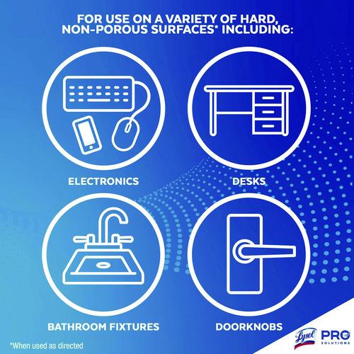 Lysol - Disinfecting Wipes, 1-Ply, 7 x 7.25, Lemon and Lime Blossom, White, 80 Wipes/Canister, 6 Canisters/Carton