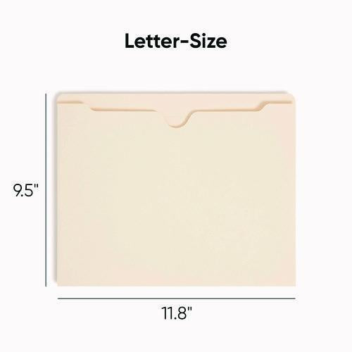 Smead - Manila File Jackets, 2-Ply Straight Tab, Letter Size, Manila, 50/Box