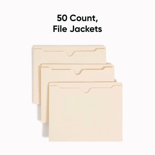 Smead - Manila File Jackets, 2-Ply Straight Tab, Letter Size, Manila, 50/Box