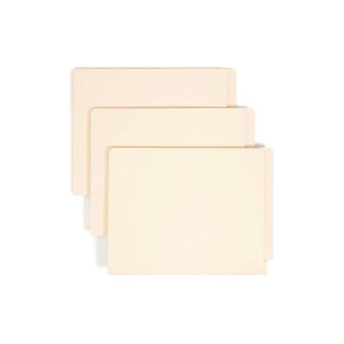 Smead - Heavyweight Manila End Tab Folders, 9.5" High Front, Straight Tabs, Letter Size, 0.75" Expansion, Manila, 100/Box