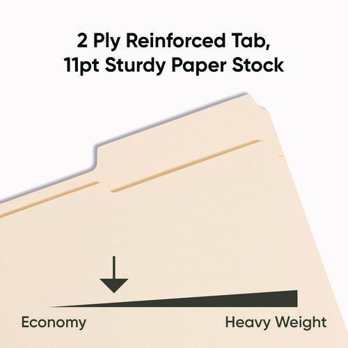 Smead - Top Tab Fastener Folders, 1/3-Cut Tabs: Assorted, 0.75" Expansion, 2 Fasteners, Letter Size, Manila Exterior, 50/Box