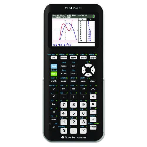 Texas Instruments - TI-84 Plus CE Programmable Color Graphing Calculator, 10-Digit LCD, Black