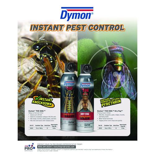 Dymon - THE END. Dry Fog Flying Insect Killer, 14 oz Aerosol Spray, 12/Carton