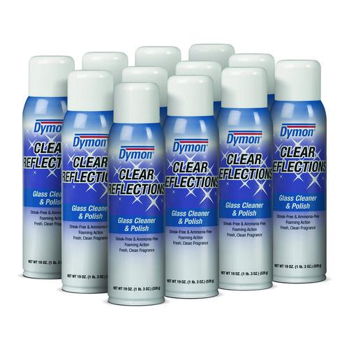 Dymon - Clear Reflections Mirror and Glass Cleaner, 20 oz Aerosol Spray, 12/Carton