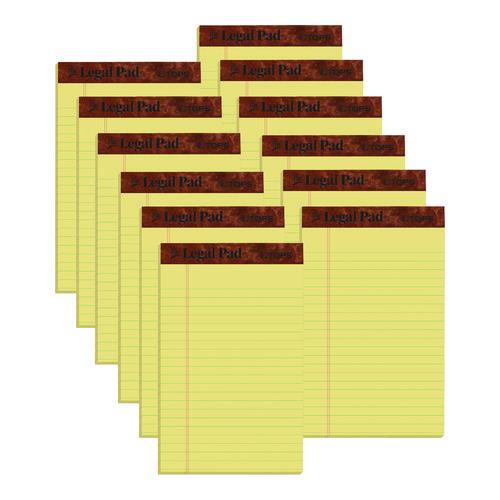TOPS - The Legal Pad" Ruled Perforated Pads, Narrow Rule, (50) Canary-Yellow 5 x 8 Sheets, Dozen