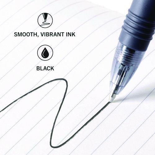 Zebra - Z-Grip Ballpoint Pen, Retractable, Medium 1 mm, Black Ink, Clear/Black Barrel, 24/Pack