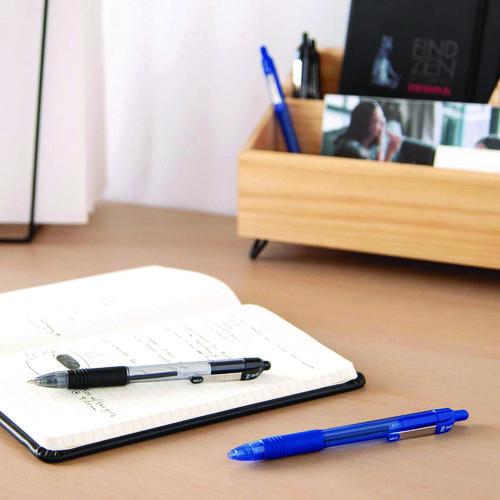 Zebra - Z-Grip Ballpoint Pen, Retractable, Medium 1 mm, Black Ink, Clear/Black Barrel, 24/Pack