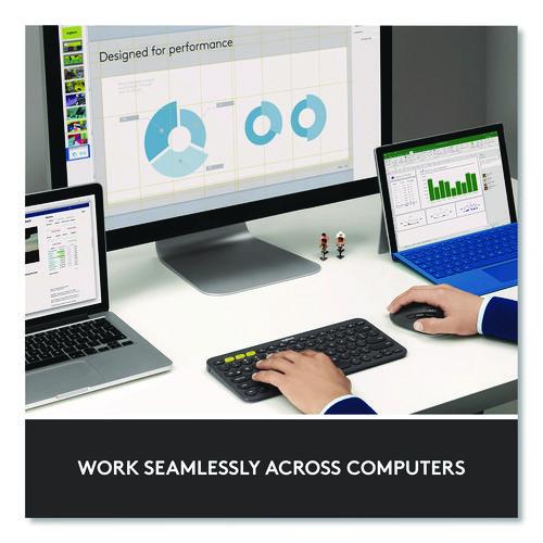 Logitech - M720 Triathlon Wireless Mouse, 2.4 GHz Frequency, 33 ft Wireless Range, Right Hand Use, Black