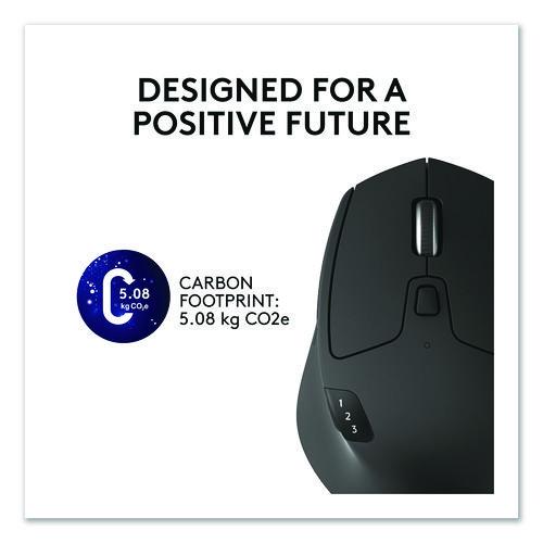 Logitech - M720 Triathlon Wireless Mouse, 2.4 GHz Frequency, 33 ft Wireless Range, Right Hand Use, Black