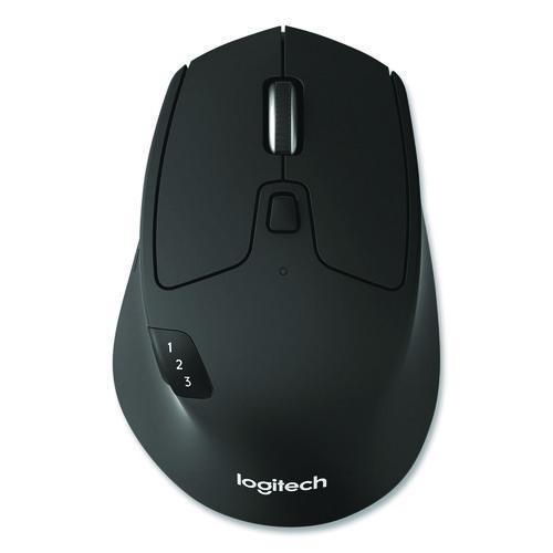 Logitech - M720 Triathlon Wireless Mouse, 2.4 GHz Frequency, 33 ft Wireless Range, Right Hand Use, Black