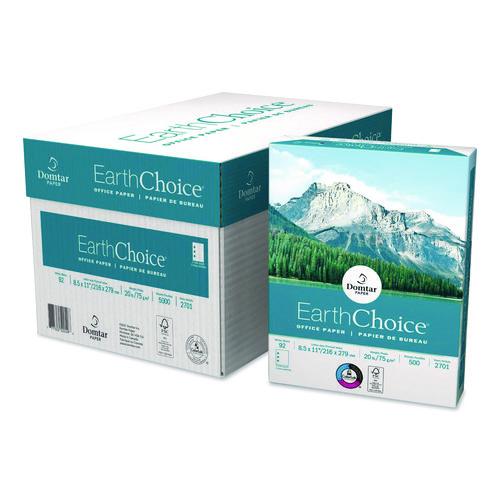 Domtar Paper - EarthChoice Office Paper, 92 Bright, 20 lb Bond Weight, 8.5 x 11, White, 500 Sheets/Ream, 10 Reams/Carton