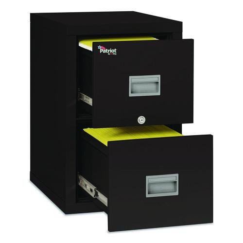FireKing - Patriot by FireKing Insulated Fire File, 1-Hour Fire Protection, 2 Legal/Letter File Drawers, Black, 17.75" x 25" x 27.75"