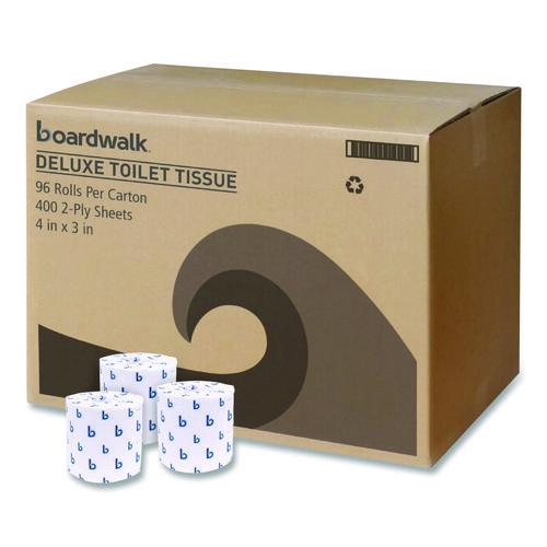 boardwalk - Two-Ply Toilet Tissue, Septic Safe, White, 400 Sheets/Roll, 96 Rolls/Carton