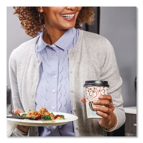 Dixie -PerfecTouch Paper Hot Cups, 12 oz, Coffee Haze Design, 50/Pack