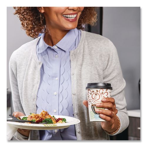 Dixie - PerfecTouch Paper Hot Cups, 12 oz, Coffee Haze Design, 25/Sleeve, 20 Sleeves/Carton