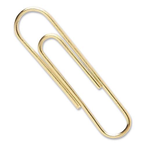 Acco - Gold Tone Paper Clips, Jumbo, Smooth, Gold, 50/Box