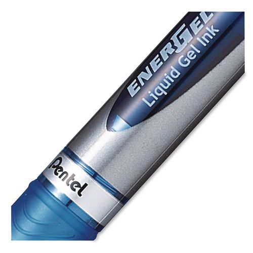 Pantel - EnerGel RTX Gel Pen, Retractable, Medium 0.7 mm, Blue Ink, Blue/Light Blue Barrel