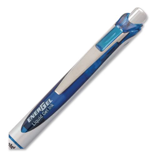 Pantel - EnerGel RTX Gel Pen, Retractable, Medium 0.7 mm, Blue Ink, Blue/Light Blue Barrel