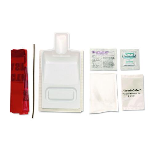 Medline - Biohazard Fluid Clean-Up Kit, 10.3 x 1.6 x 10.5, 7 Pieces, Synthetic-Fabric Bag