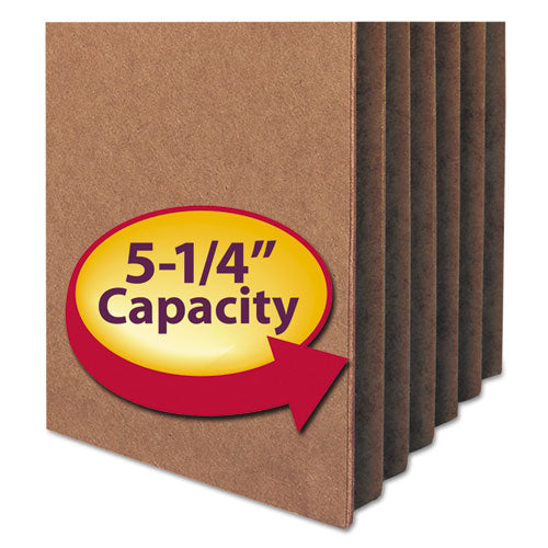 Smead - Redrope Drop Front File Pockets, 5.25" Expansion, Letter Size, Redrope, 10/Box