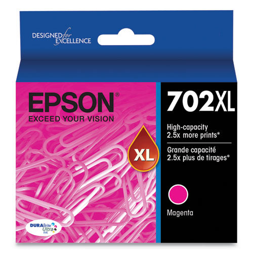EPSON - T702XL320-S (702XL) DURABrite Ultra High-Yield Ink, 950 Page-Yield, Magenta