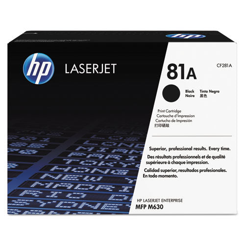 HP - HP 81A, (CF281A) Black Original LaserJet Toner Cartridge