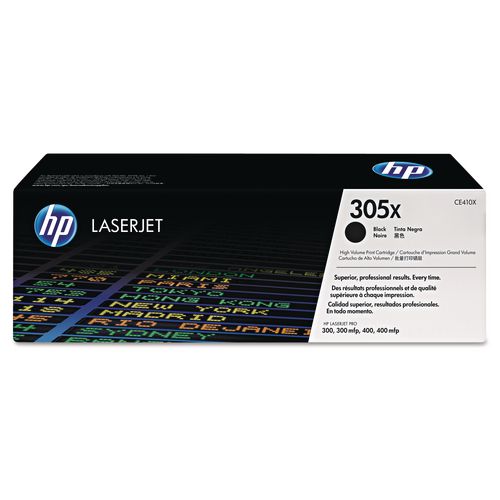 HP - HP 305X, (CE410X) High-Yield Black Original LaserJet Toner Cartridge