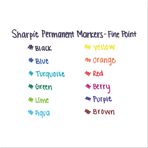Sharpie - Fine Tip Permanent Marker, Fine Bullet Tip, Black, Dozen