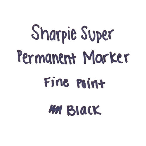 Sharpie - Super Permanent Marker, Fine Bullet Tip, Black, Dozen