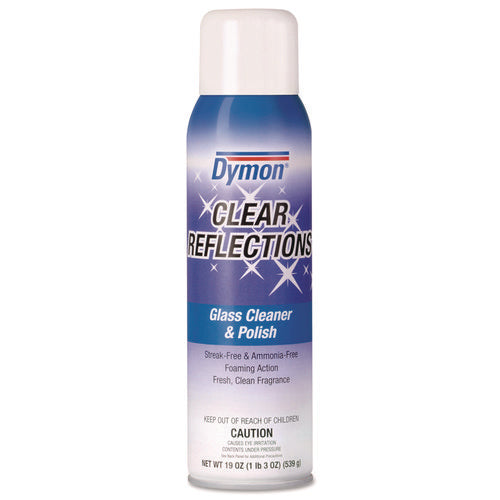 Dymon - Clear Reflections Mirror and Glass Cleaner, 20 oz Aerosol Spray, 12/Carton