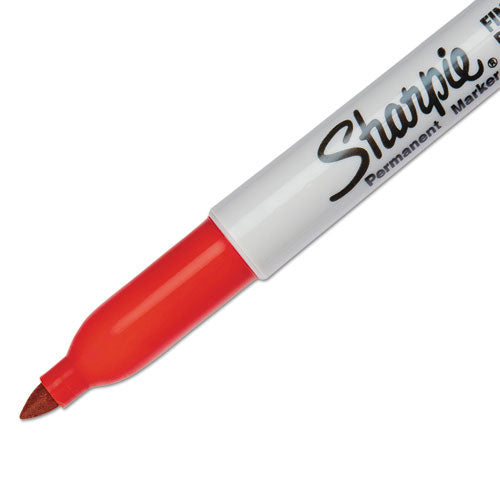 Sharpie - Fine Tip Permanent Marker, Fine Bullet Tip, Red, Dozen