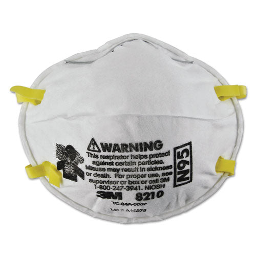 3M - Lightweight Particulate Respirator 8210, N95, Standard Size, 20/Box