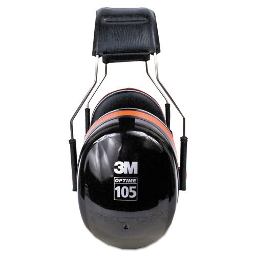 3M - PELTOR OPTIME 105 High Performance Ear Muffs H10A, 30 dB NRR, Black/Red