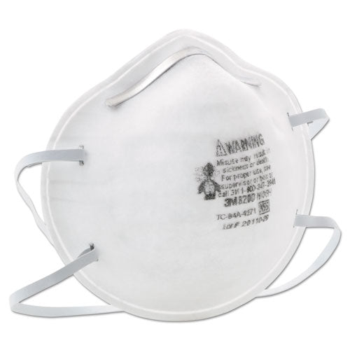 3M - N95 Particle Respirator 8200 Mask, Standard Size, 20/Box
