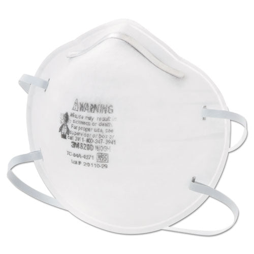 3M - N95 Particle Respirator 8200 Mask, Standard Size, 20/Box