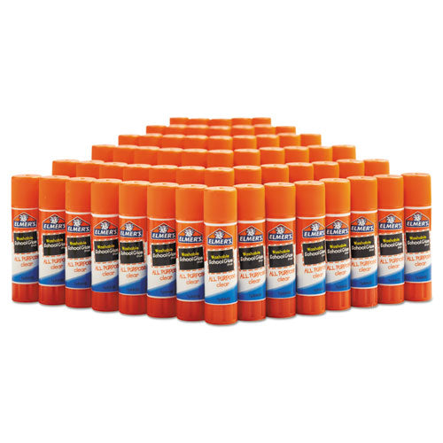 Elmer's - Washable School Glue Sticks, 0.24 oz, Applies and Dries Clear, 60/Box