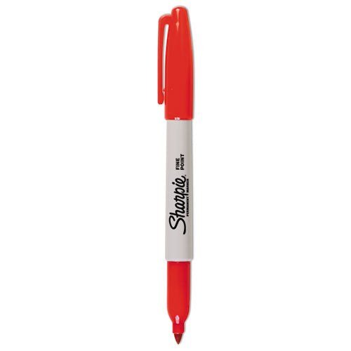 Sharpie - Fine Tip Permanent Marker, Fine Bullet Tip, Red, Dozen