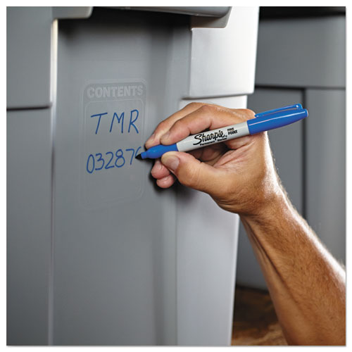 Sharpie - Fine Tip Permanent Marker, Fine Bullet Tip, Blue, Dozen