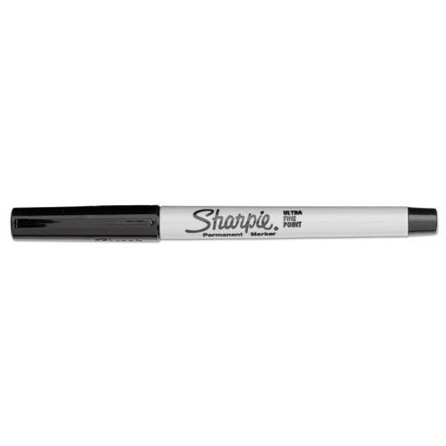 Sharpie - Ultra Fine Tip Permanent Marker, Ultra-Fine Needle Tip, Black, Dozen