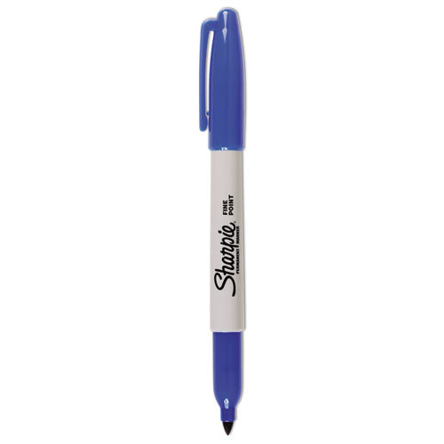 Sharpie - Fine Tip Permanent Marker, Fine Bullet Tip, Blue, Dozen